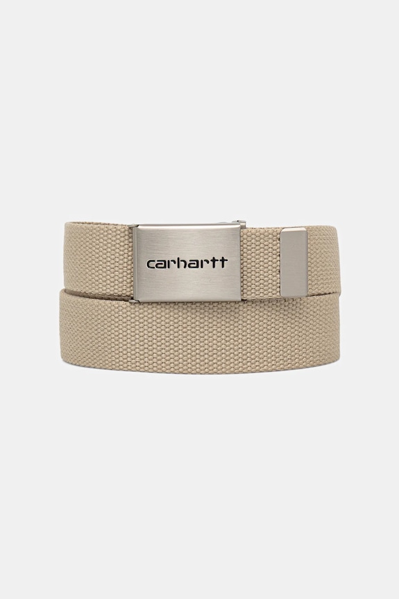 Ремінь Carhartt WIP Clip Belt Chrome бежевий I019176.G1XX