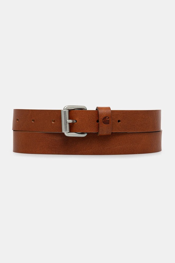 Carhartt WIP curea de piele Ryan Belt maro I032433.14EXX