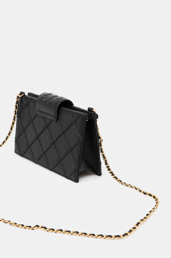 Accessori Tory Burch borsa a mano in pelle Fleming 167250.001 nero