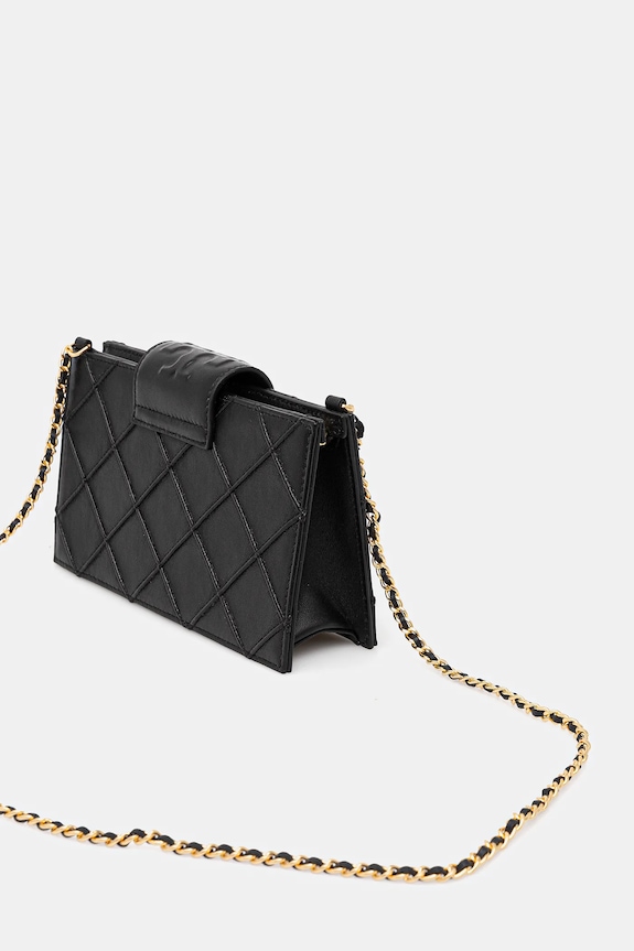 Accessori Tory Burch borsa a mano in pelle Fleming 167250.001 nero