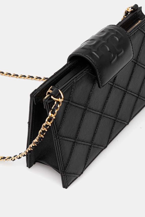 Tory Burch borsa a mano in pelle Fleming nero 167250.001