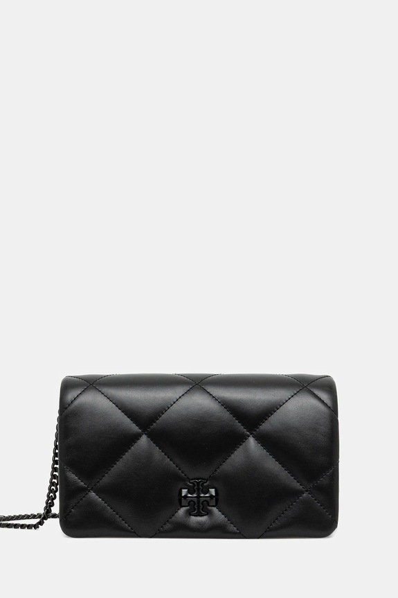 Tory Burch torebka skórzana Kira Diamond skóra licowa czarny 170622.001