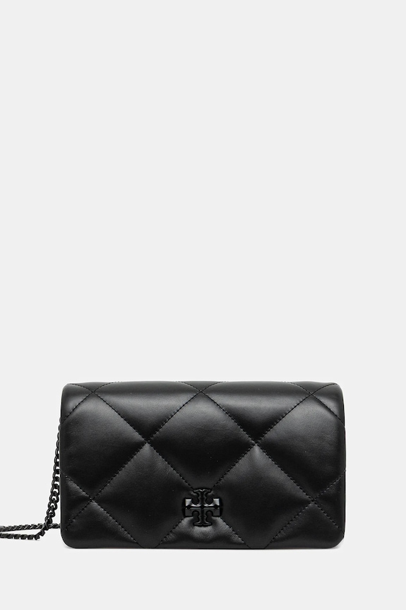 Tory Burch torebka skórzana Kira Diamond skóra licowa czarny 170622.001