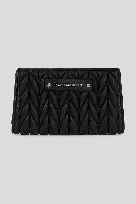 Peňaženka Karl Lagerfeld K/WEAVE jednofarebný čierna A3W32037