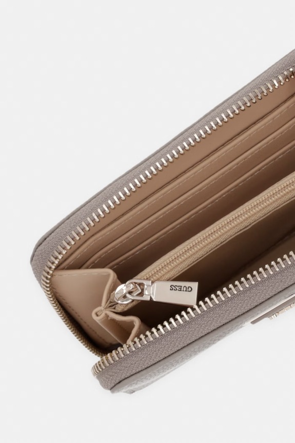 Doplnky Guess peňaženka dámska z imitácie kože LAUREL SWBG74.59140 béžová
