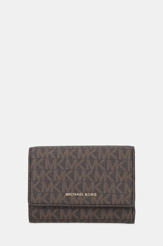 Πορτοφόλι MICHAEL Michael Kors BRYANT απομίμηση λείου δέρματος καφέ 32S5GYTP1B