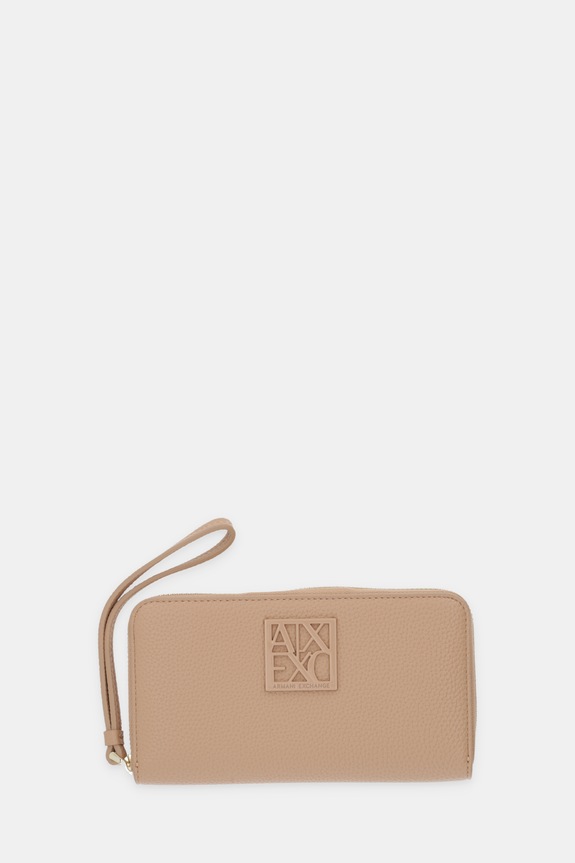 Armani Exchange portofel imitatie de piele bej XW000361.AF11902.