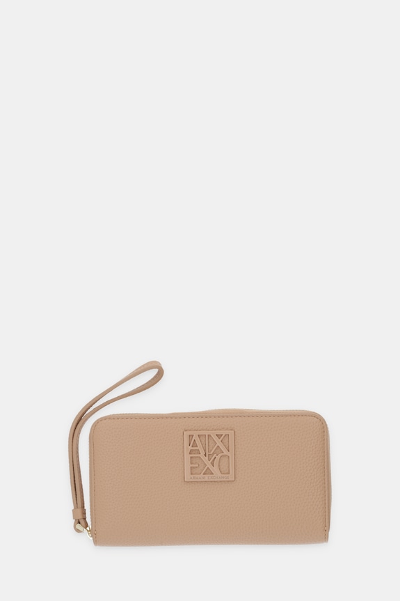 Armani Exchange portofel imitatie de piele bej XW000361.AF11902.