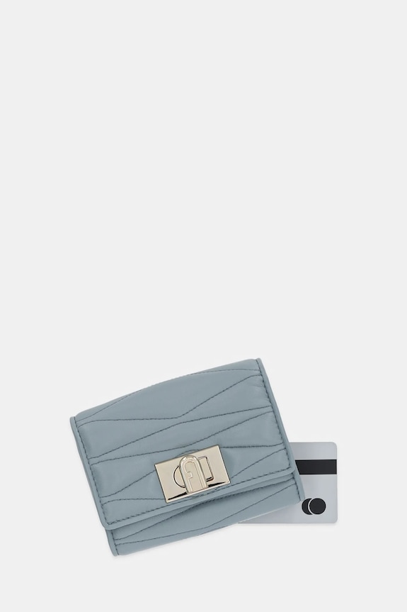 Akcesoria Furla portfel skórzany WP00225.BX3221.3963S niebieski