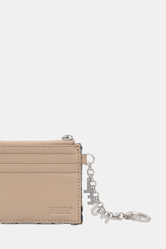 Doplnky Peňaženka Diesel CHARM-D CARD HOLDER WITH CHAIN X10417.P5570 modrá