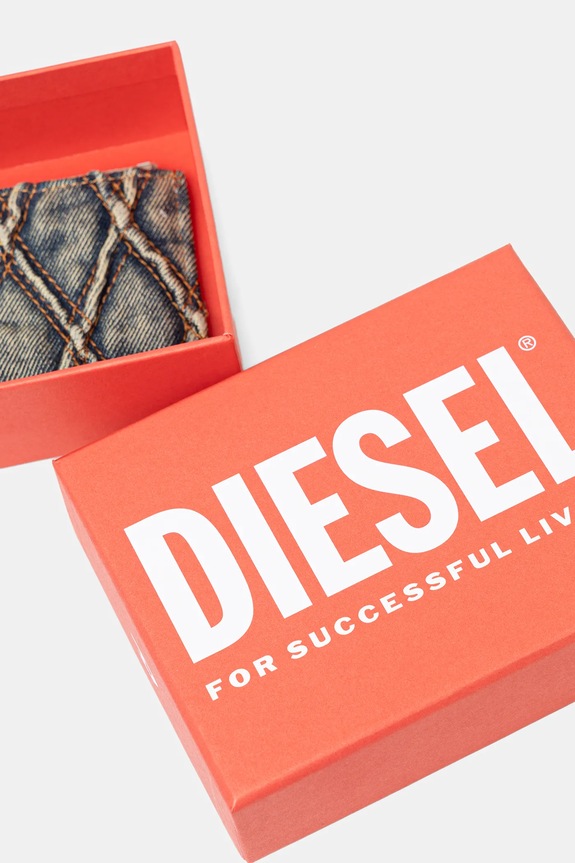 Peňaženka Diesel CHARM-D CARD HOLDER WITH CHAIN X10417.P5570 modrá