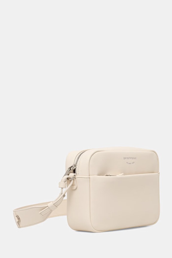 Emporio Armani geantă crossbody pentru femei din piele EW003032.AF19229 bej SS26
