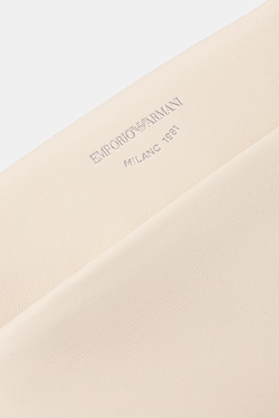 Emporio Armani geantă crossbody pentru femei din piele bej EW003032.AF19229