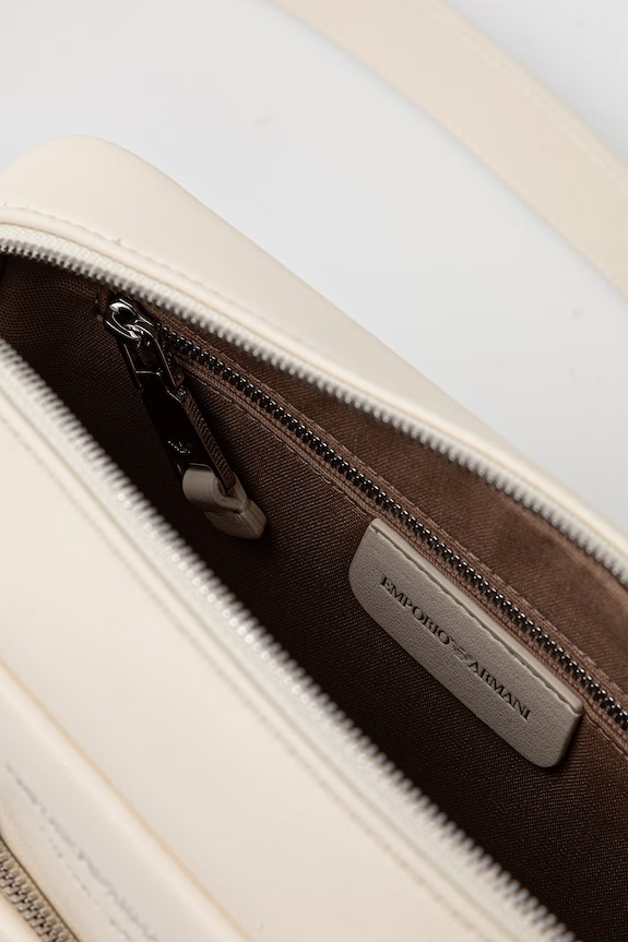 Emporio Armani geantă crossbody pentru femei din piele EW003032.AF19229 bej