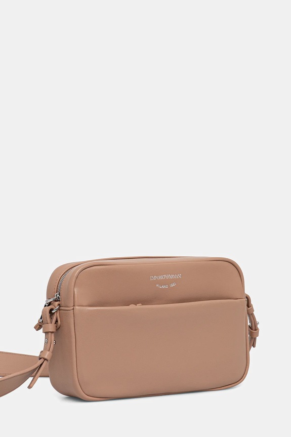 Кожаная сумочка Emporio Armani EW003032.AF19229 бежевый SS26