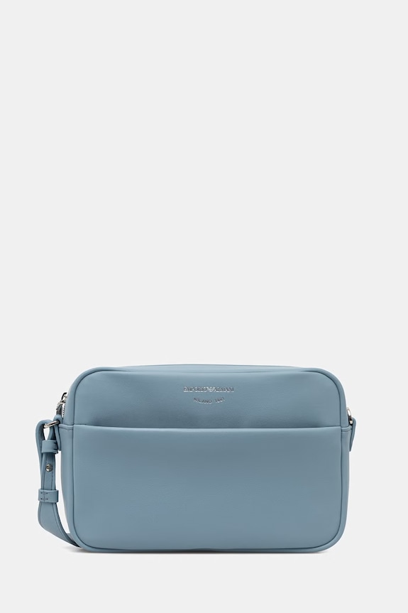 Emporio Armani geantă crossbody pentru femei din piele albastru EW003032.AF19229