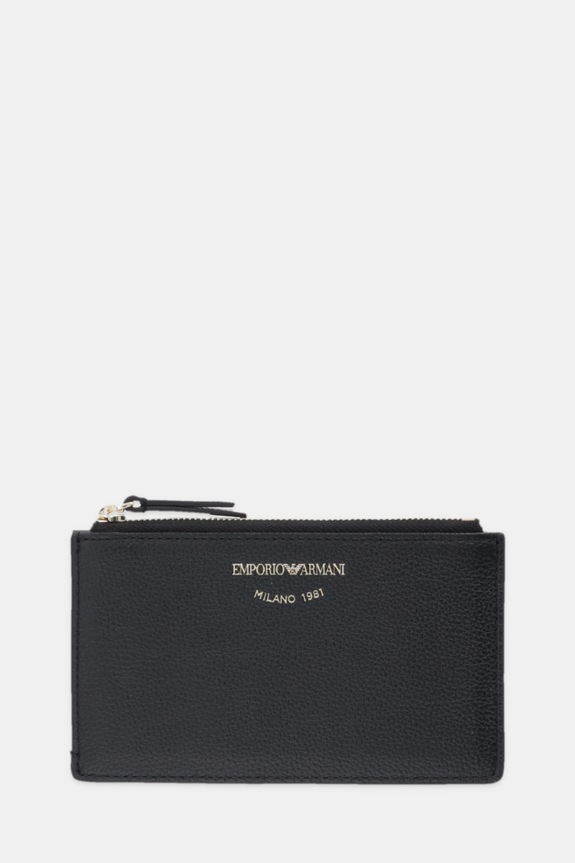 Kožni novčanik Emporio Armani bez uzorka crna EW003035.AF19568