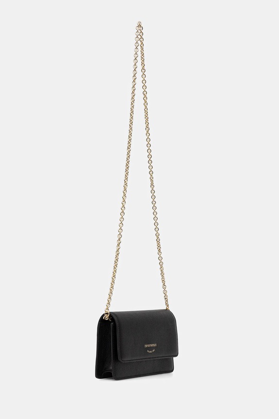Kožená listová kabelka Emporio Armani EW003036.AF19568 čierna SS26