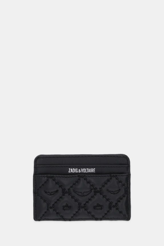 ZADIG&VOLTAIRE etui na karty skórzane LWSG03689 czarny AW25