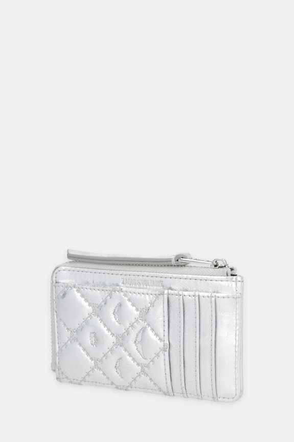 Kožená peňaženka ZADIG&VOLTAIRE LWSG03722 strieborná AW25