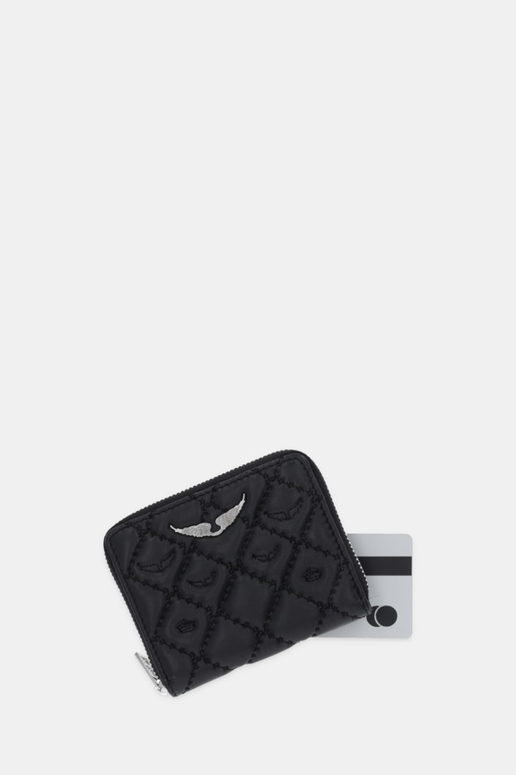 Akcesoria ZADIG&VOLTAIRE portfel skórzany LWSG03698 czarny