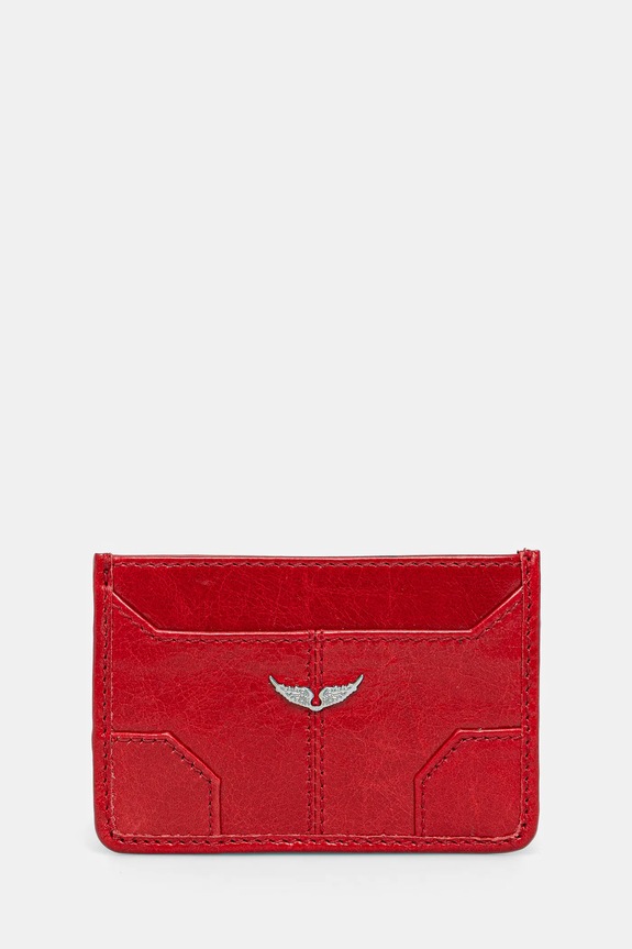ZADIG&VOLTAIRE portacarte in pelle custodia per carte rosso LWBA02517