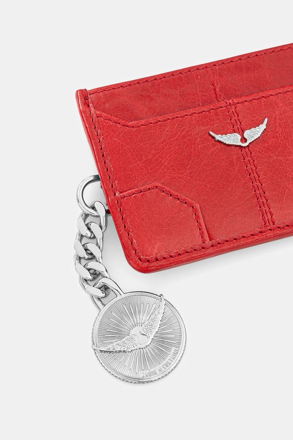 Accessori ZADIG&VOLTAIRE portacarte in pelle LWBA02517 rosso