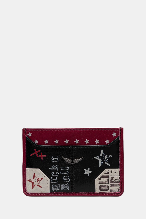 ZADIG&VOLTAIRE etui na karty skórzane Planet friendly czarny LWSG03718