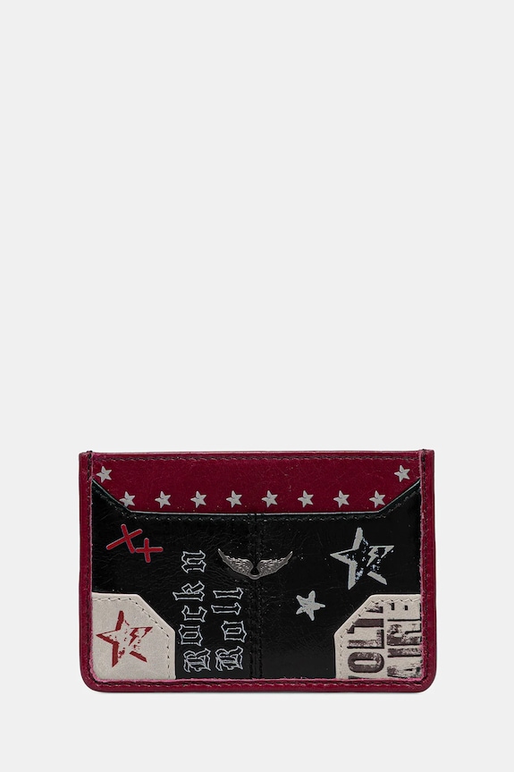 ZADIG&VOLTAIRE etui na karty skórzane Planet friendly czarny LWSG03718