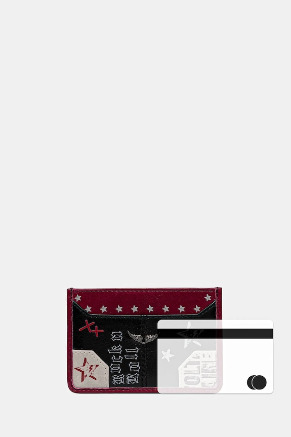 Akcesoria ZADIG&VOLTAIRE etui na karty skórzane LWSG03718 czarny