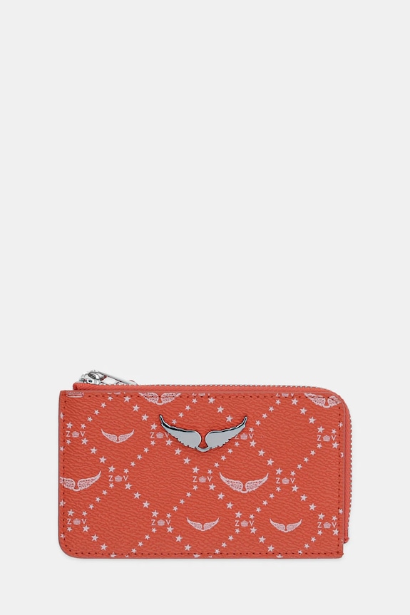 ZADIG&VOLTAIRE portfel skóra licowa pomarańczowy LWSG03642
