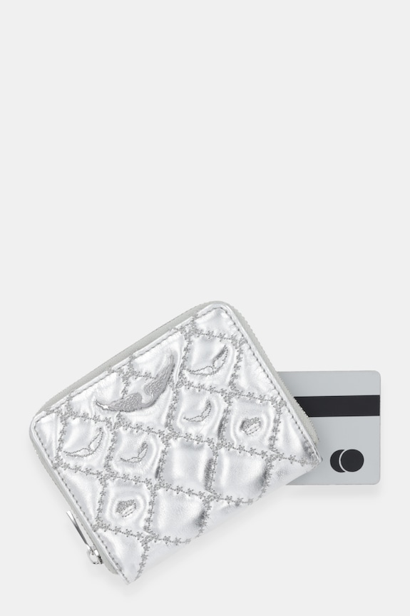 Kožená peňaženka ZADIG&VOLTAIRE strieborná LWSG03721