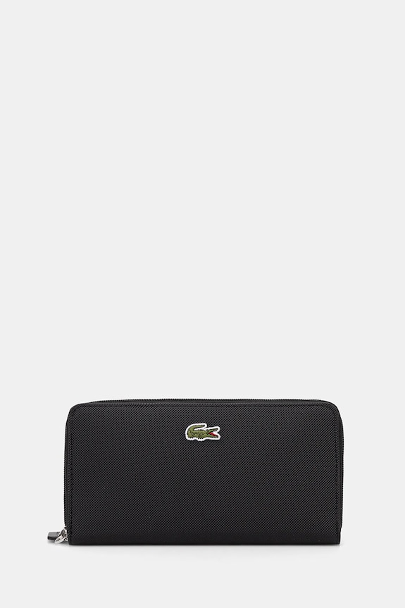 Lacoste portfel imitacja skóry licowej czarny NF2900PK