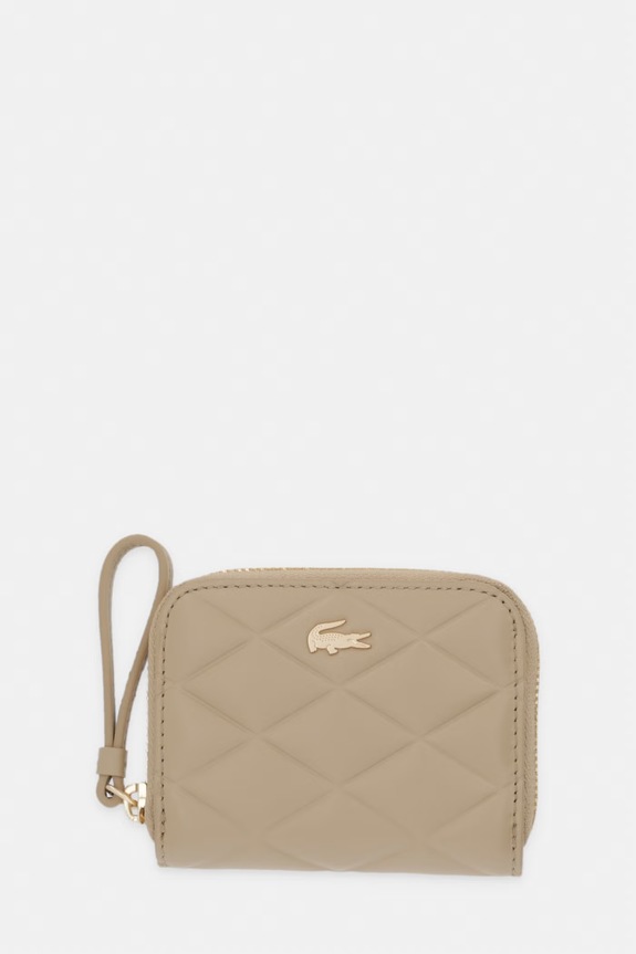 Lacoste portfel damski skórzany beżowy NF5120EE