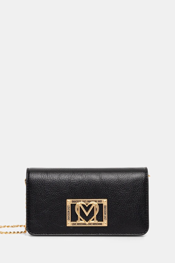 Love Moschino portfel skóra licowa czarny JC5602PP1NLI0000