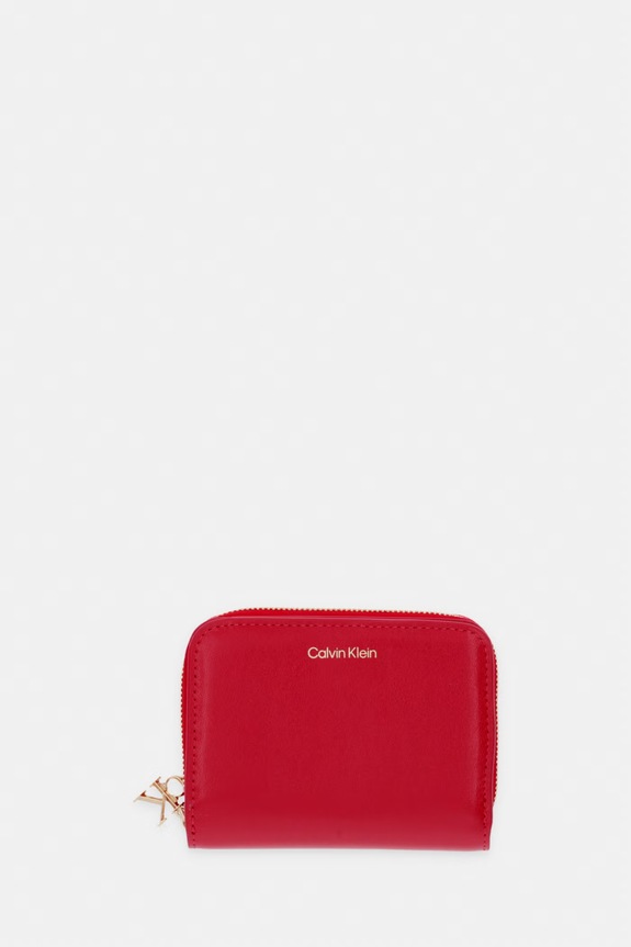 Calvin Klein πορτοφόλι γυναικείο δερμάτινο μπορντό LV04F1075G