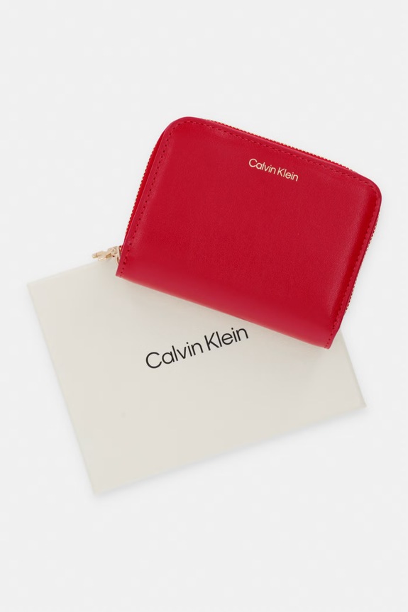 Calvin Klein πορτοφόλι γυναικείο δερμάτινο LV04F1075G μπορντό