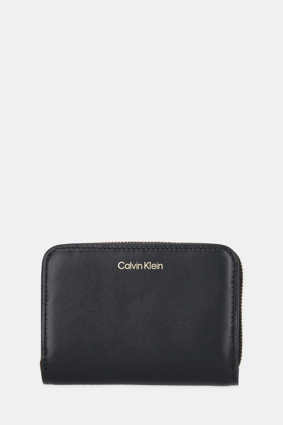 Calvin Klein portfel damski skórzany czarny LV04F1075G