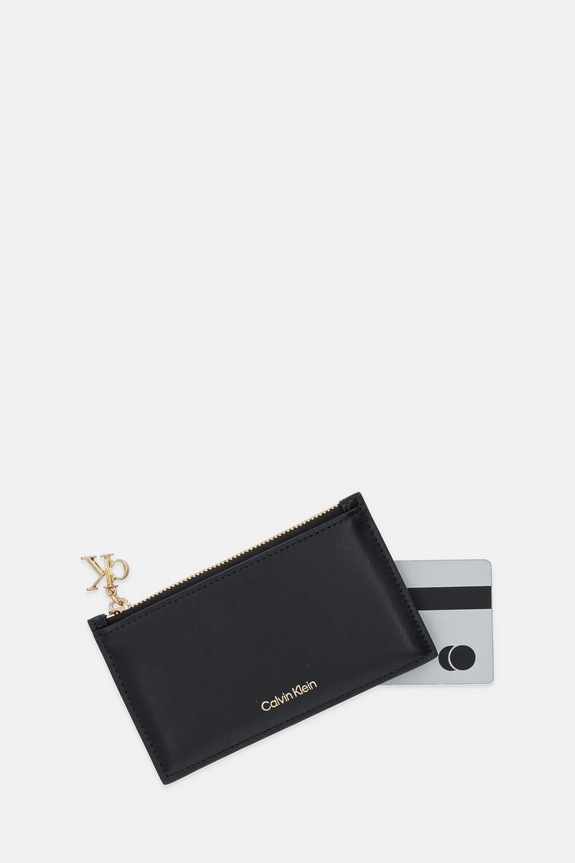 Akcesoria Calvin Klein portfel skórzany LV04F1076G czarny