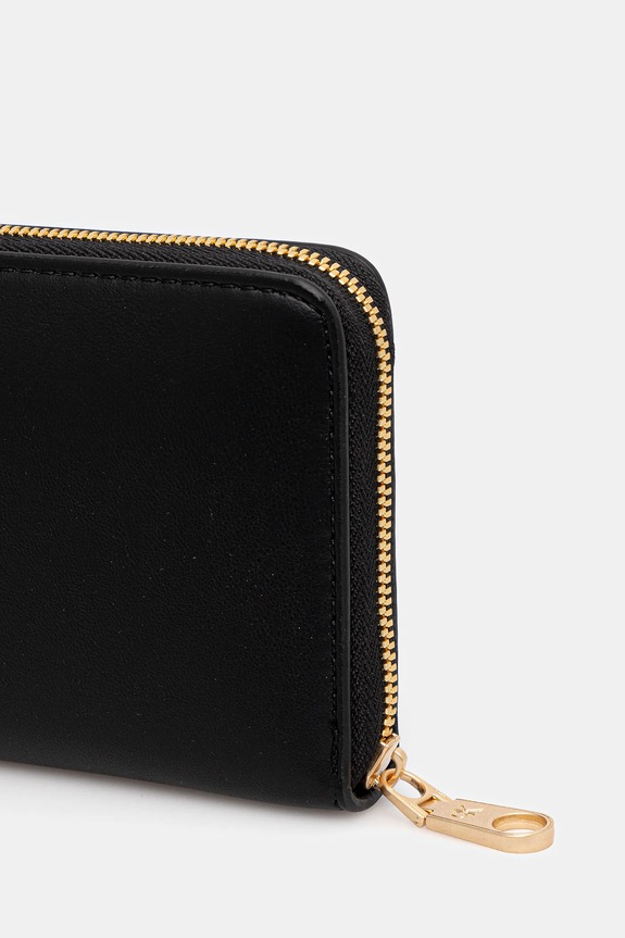 Calvin Klein portfel damski z imitacji skóry LV04F1077G czarny SS26