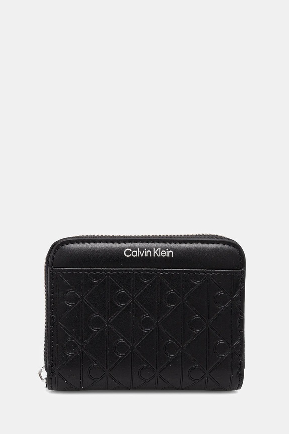 Calvin Klein bőr pénztárca sima fekete LV04F1081G