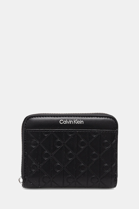 Calvin Klein bőr pénztárca sima fekete LV04F1081G