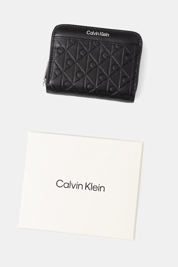 Calvin Klein bőr pénztárca fekete LV04F1081G