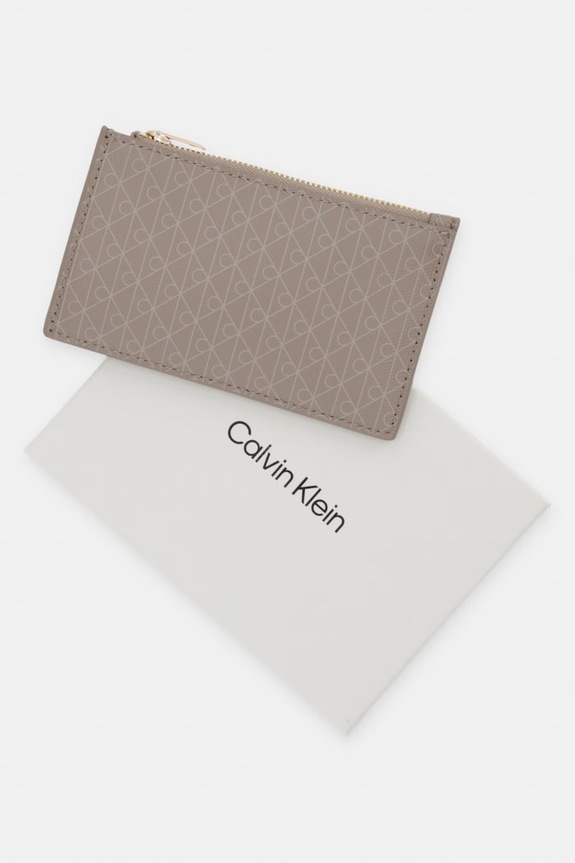 Calvin Klein peňaženka dámska z imitácie kože LV04F1084G béžová