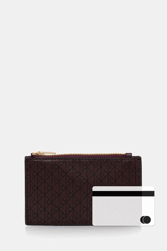 Calvin Klein portfel LV04F1084G bordowy