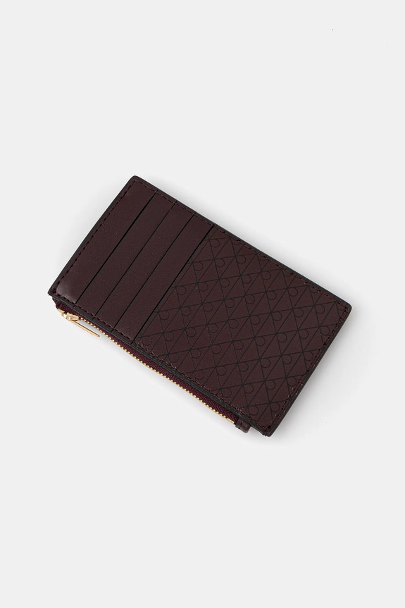 Akcesoria Calvin Klein portfel LV04F1084G bordowy