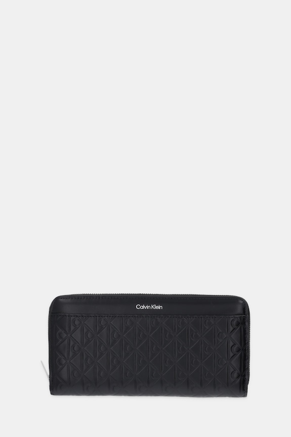 Kožená peňaženka Calvin Klein usňová koža čierna LV04F1097G