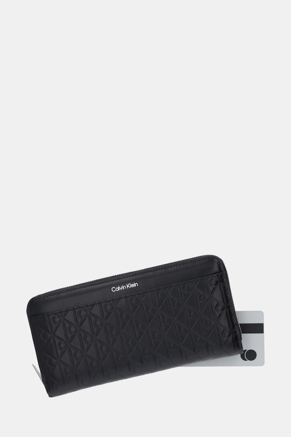 Kožená peňaženka Calvin Klein čierna LV04F1097G