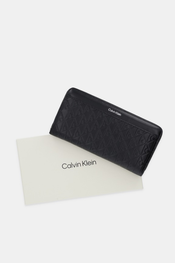 Kožená peňaženka Calvin Klein LV04F1097G čierna