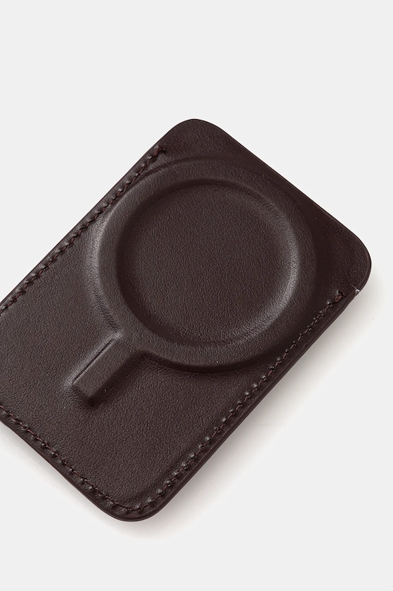 Kožené pouzdro na karty Calvin Klein LV04F1100G burgundské AW25